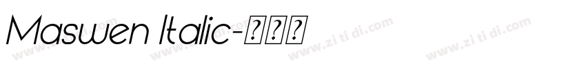Maswen Italic字体转换